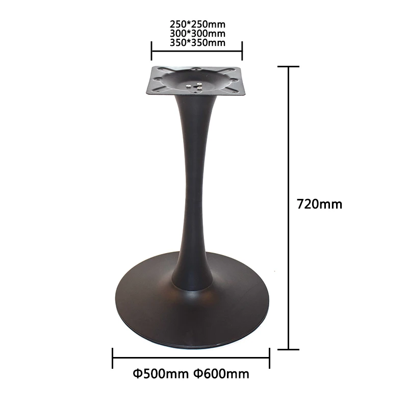 High quality new goods heavy duty steel metal dining tulip table base modern on sale