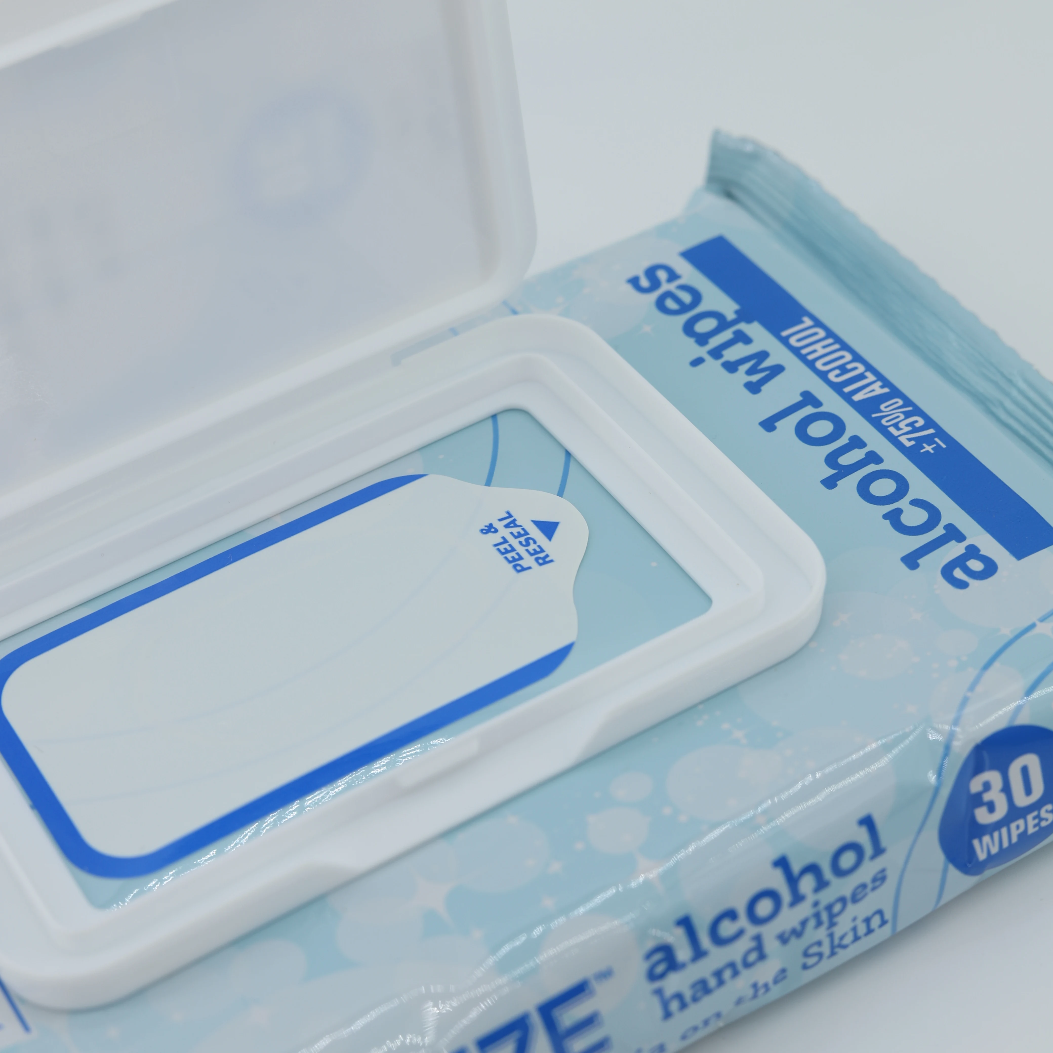 Good quality Antibacterial skin Cleaning Alcohol Wet Wipes 30pcs