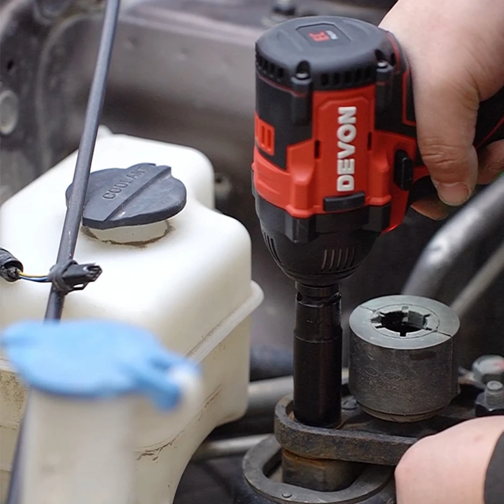 DEVON Electric Brushless Lithium Battery Wrench 20v Cordless Electric Wrench Hand Jackhammer Impact Wrench 350NM