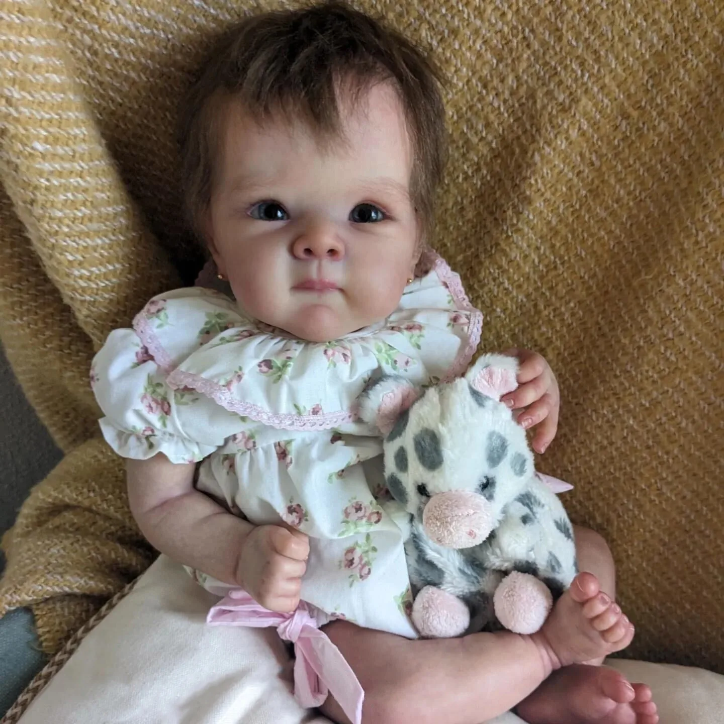 Lifereborn Realistic Reborn Bettie Baby Dolls With Brown Hair Lifelike Bebs Silicone Vinyl for Birthday Gifts