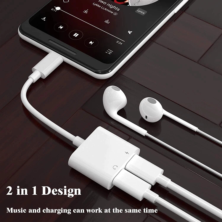HOT SELL USB C Splitter Audio and Charging, 2 in 1 USB Type C Headphone and Charger Adapter Support Fast Charging Compatible