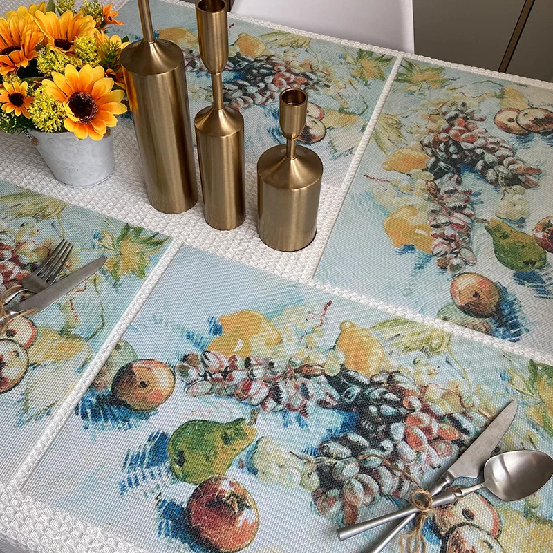 Monet Van Gogh Pvc Table Mat Oil Painting Wind Waterproof Creative Western Table Mat