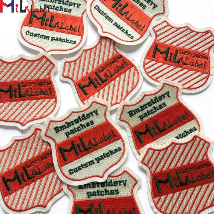 
100% of the embroidery Design embroidery patch custom embroidered patches iron on backing laser cut without merrowed border 