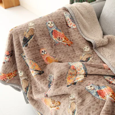 2019 New Export Nordic double sherpa fleece blanket thickened warm winter flannel blanket sofa blanket