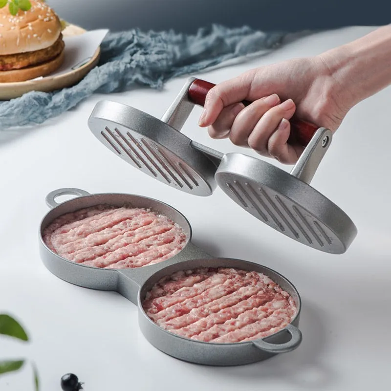 Портативный многофункциональный пресс для мяса из алюминиевого сплава с антипригарным покрытием гамбургеров говядины