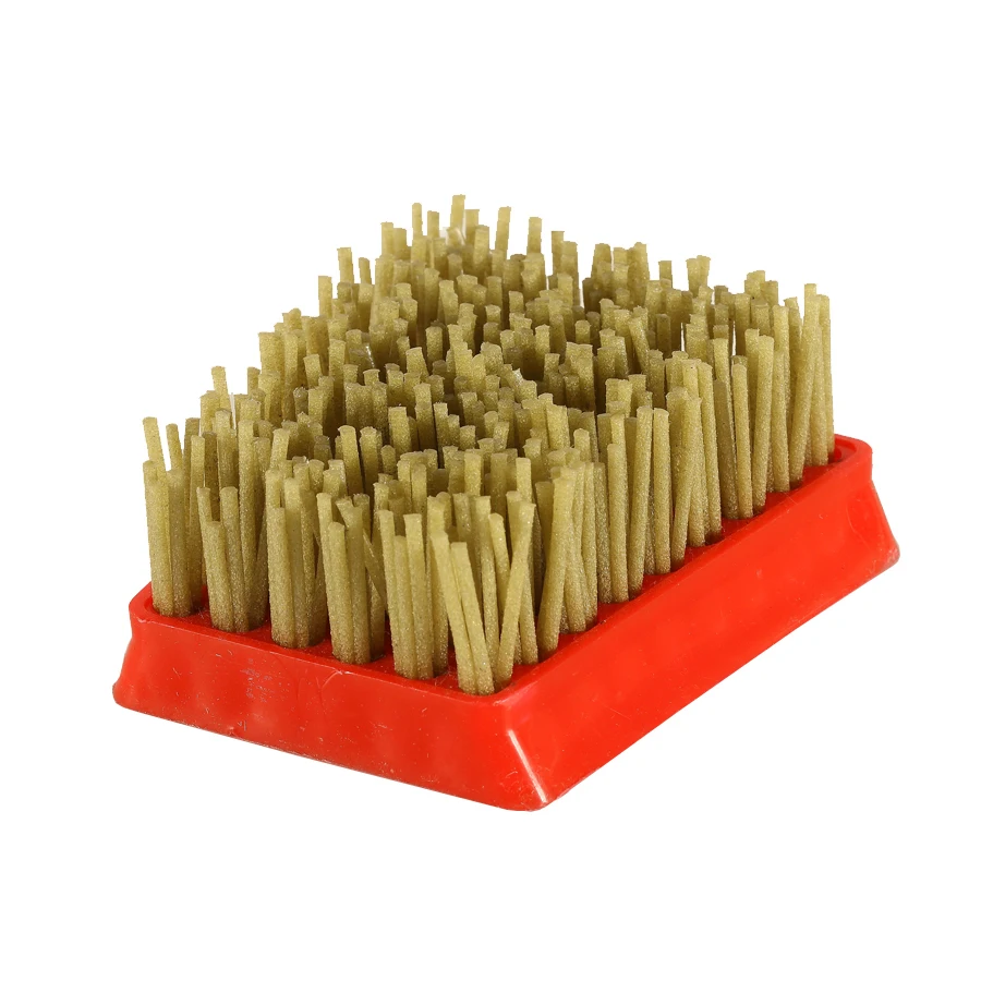 Marble leather brush frankfurt abrasive with diamond powder and nylon wires for polishing limestone travertine kota stone