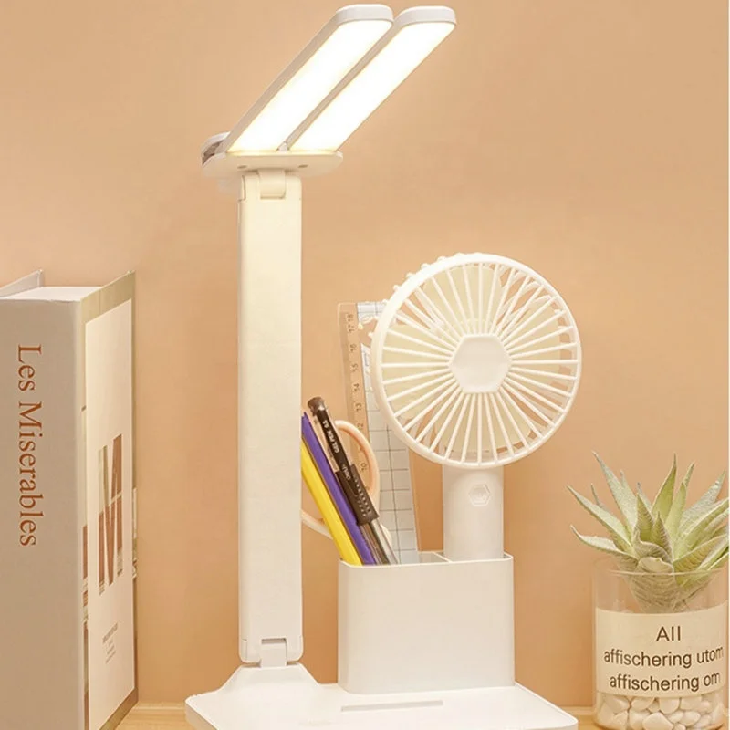 OEM Original Double Head Light LED Charging Desk Lamp Multifunctional 360 Degree Flexible Desk Lamp Mini Reading Night Light