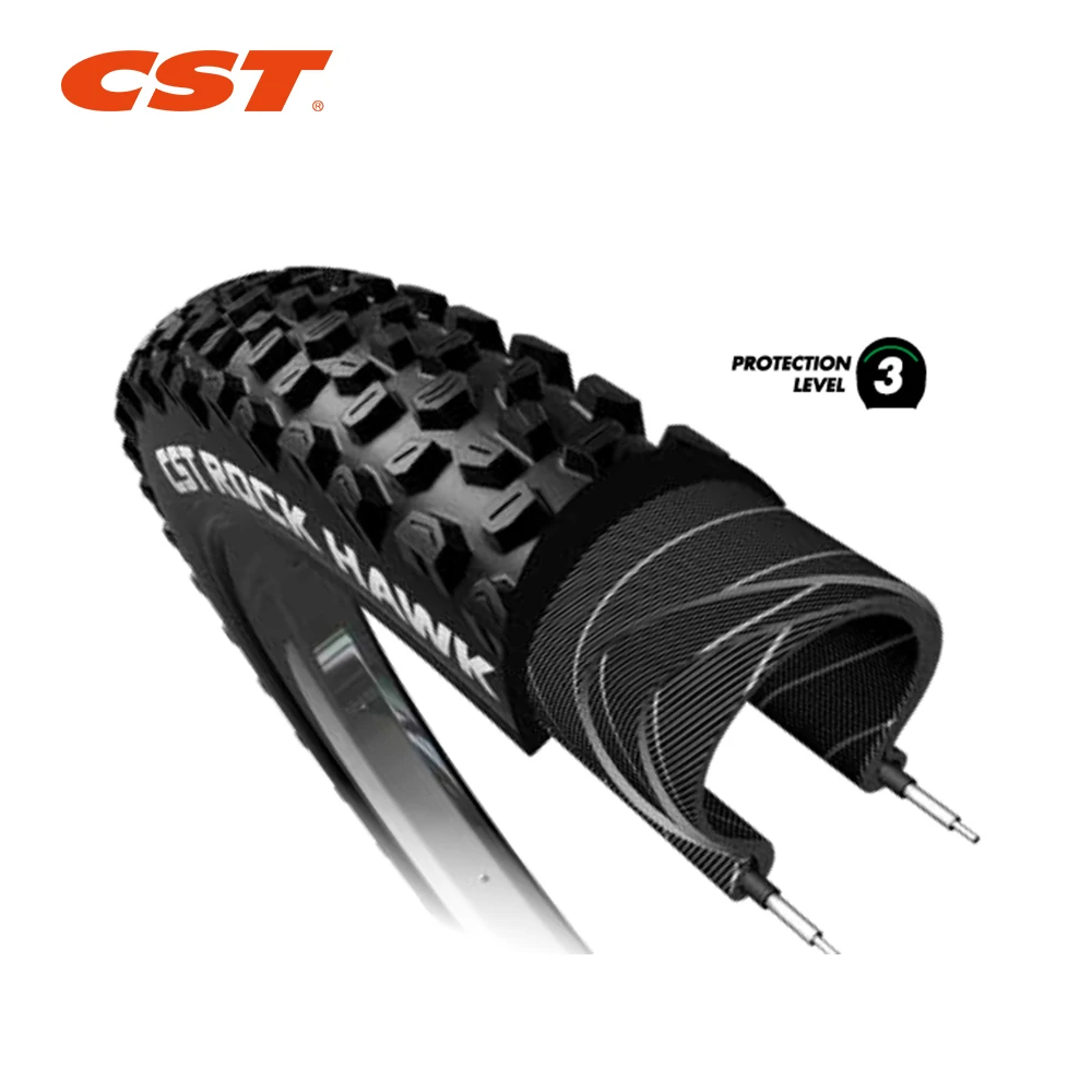 CST Tubeless Low Energy Consumption Strong Grip Mountain 530Mmx780Mm Rock Hawk Less Flats Bike Bicycle Tire