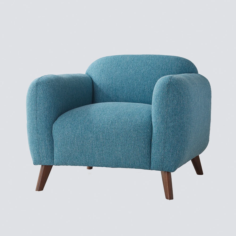 NS FURNITURE Modern Living-room Fabric Sofa Chair Light Luxury Upholstery Hotel Lounge Chair Single One Seat Club Armchair Sofa
