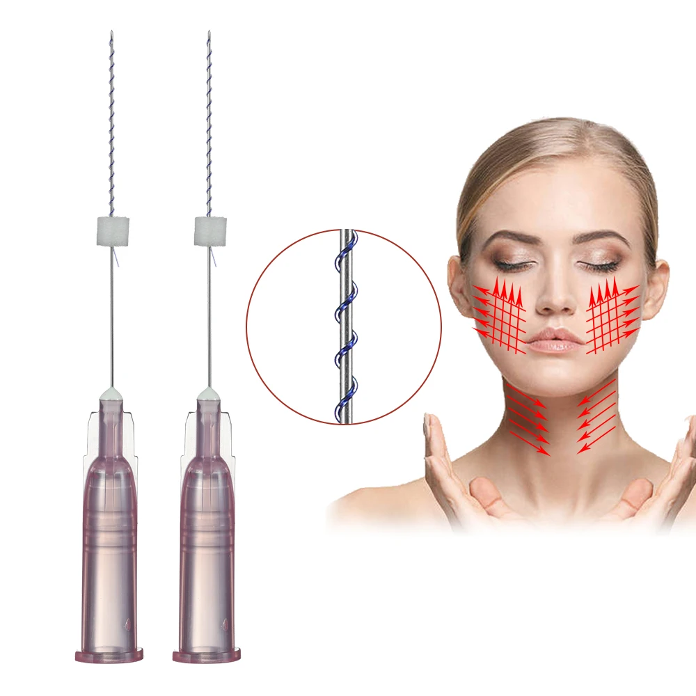 Cheek Tighten Filling Sharp Needle 26G 27G 25mm 50mm 60mm 90mm Screw Pdo Lift Thread