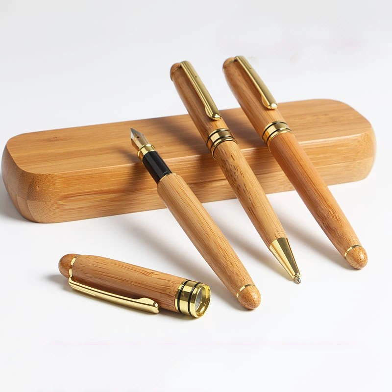 Natural Bamboo Fountain PenFine Writing Calligraphy Pens Sets  For  Calligraphy Practice