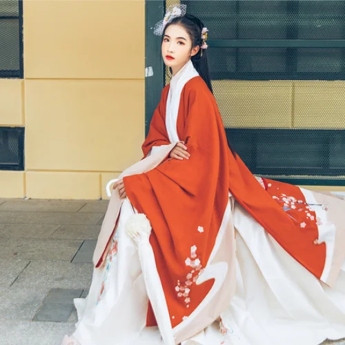 2019 New High Grade Long Cheongsam Printing Cheongsam Long Collar Emulation Silk Lady Women Clothing Quantity Summer Ethnic Pcs