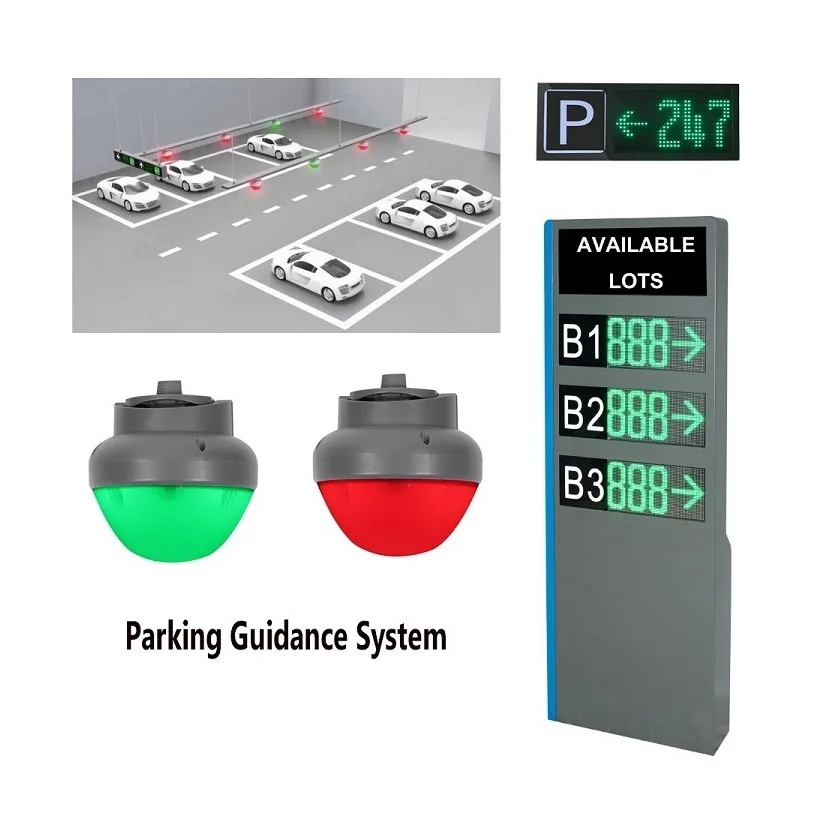 Tigerwong Parking Management System RS485 Video parking guidance system with alpr camera and server