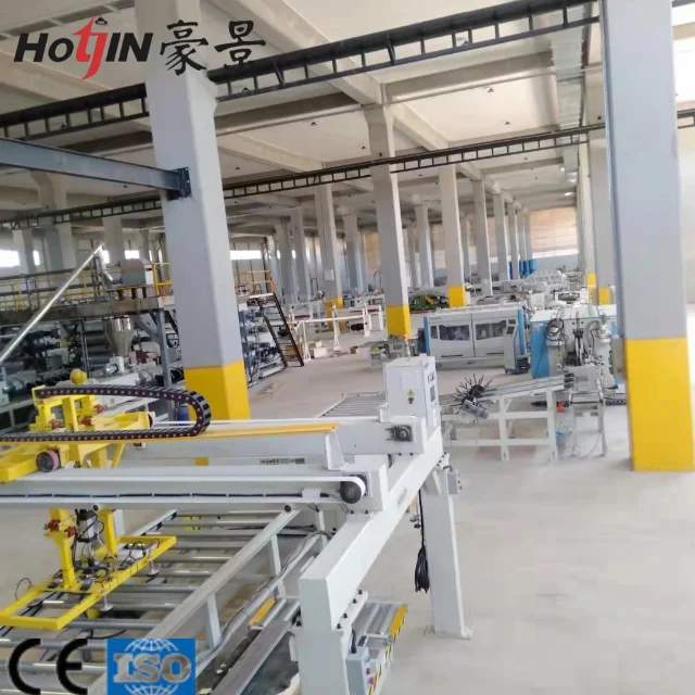 Automatic LVT flooring cutting and double end tenoner production line