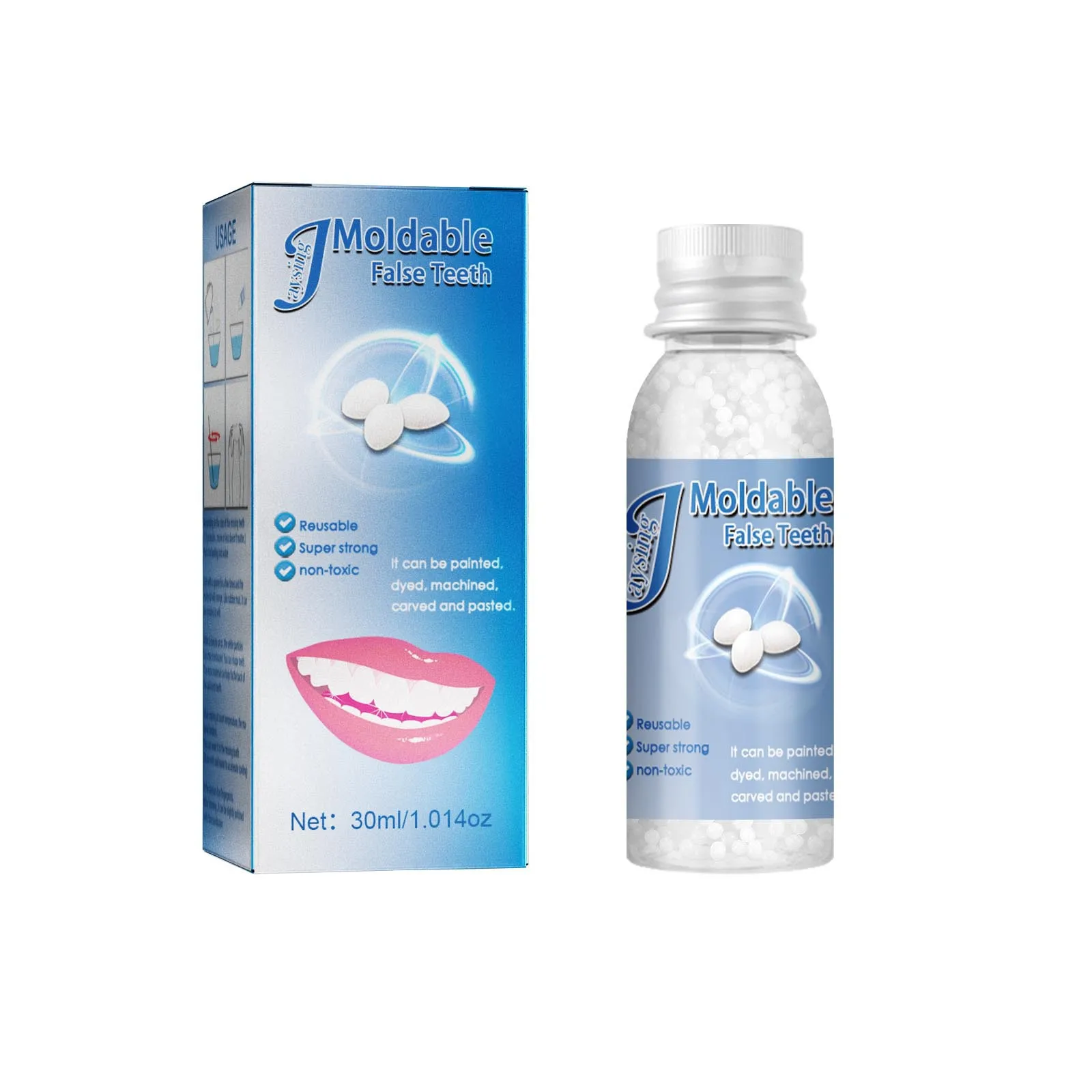 Temporary Tooth Repair Kit Replacement Thermal Fitting Beads For Vampire Dentures Moldable False Teeth  Fitting Beads Reusable
