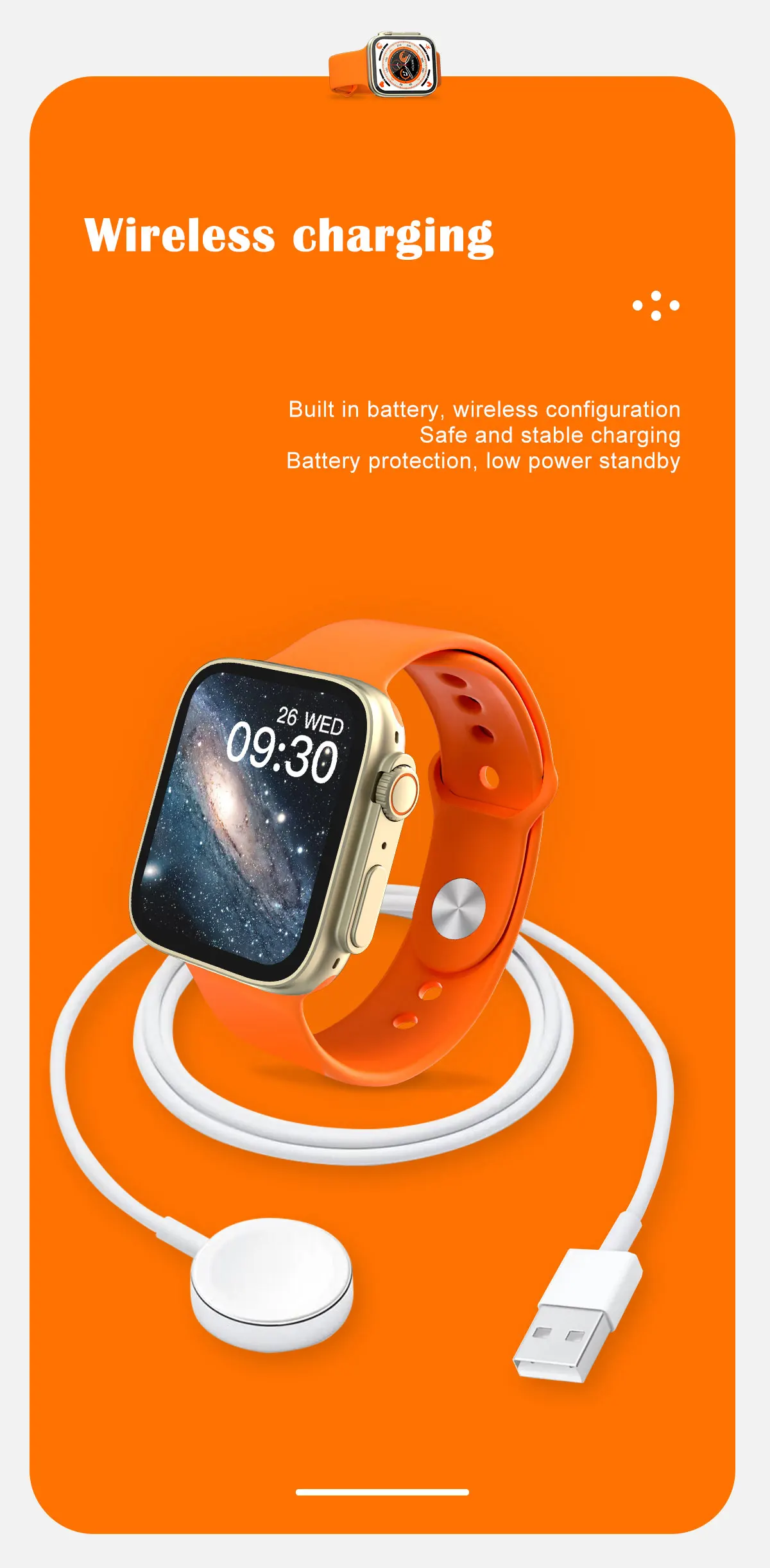 long standby with wireless charging 1.99 inch HD large screen watch band hands free voice assistant smart watches