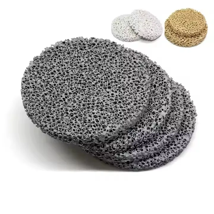 Карбид кремния керамическая пенная фильтровальная пластина для серого литья точные размеры и размер пор С услугой обработки резки