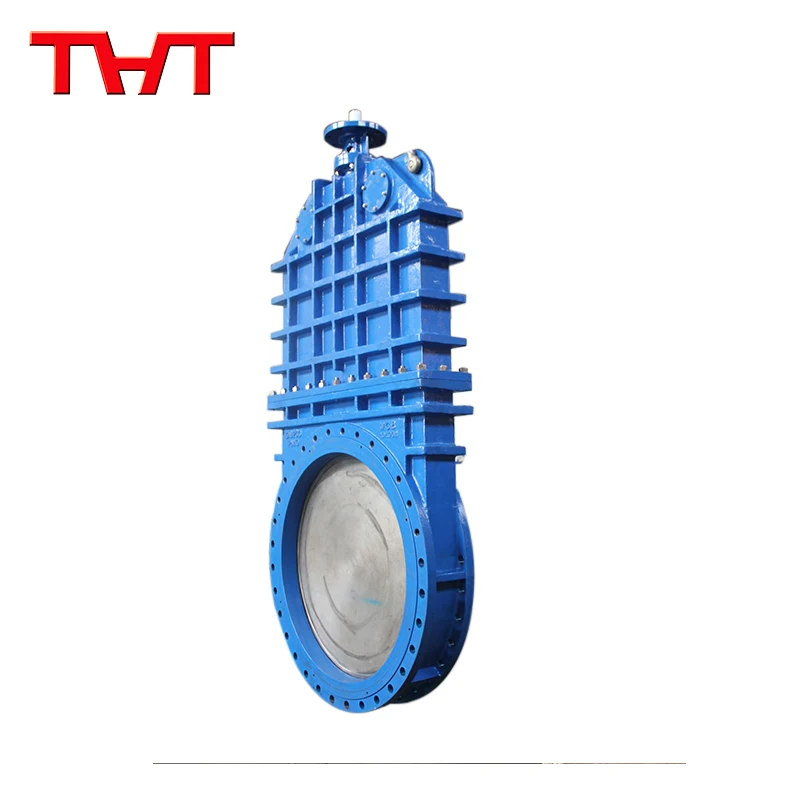 large size bi- directional carbon steel welding bevel gear knife gate valve