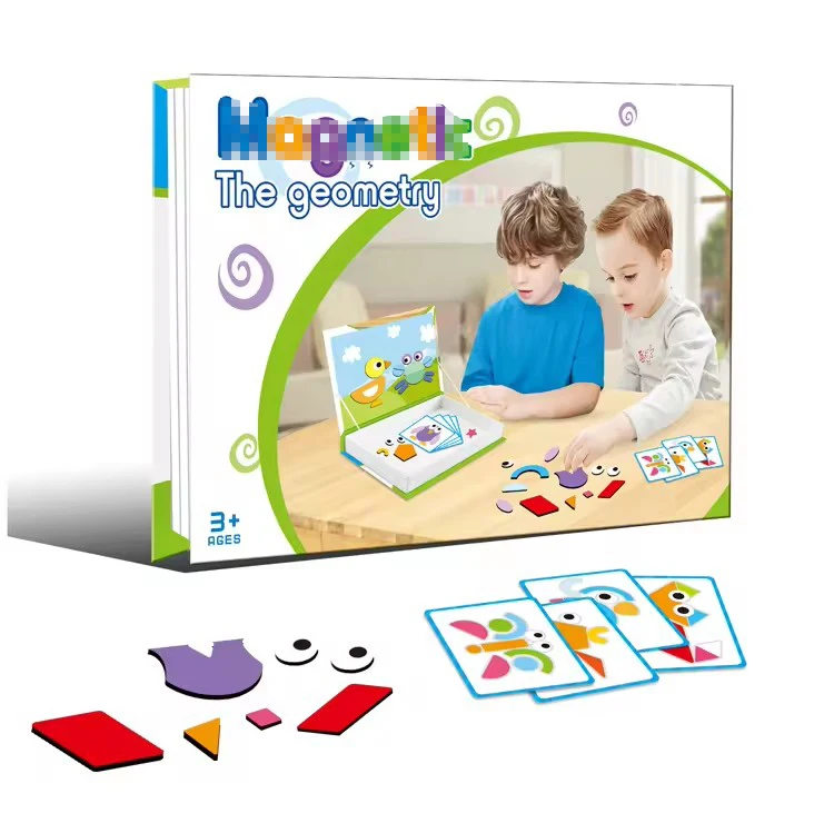 Magnetic Puzzle Learning Animal Geometry Children Education Cards for Kids Gift