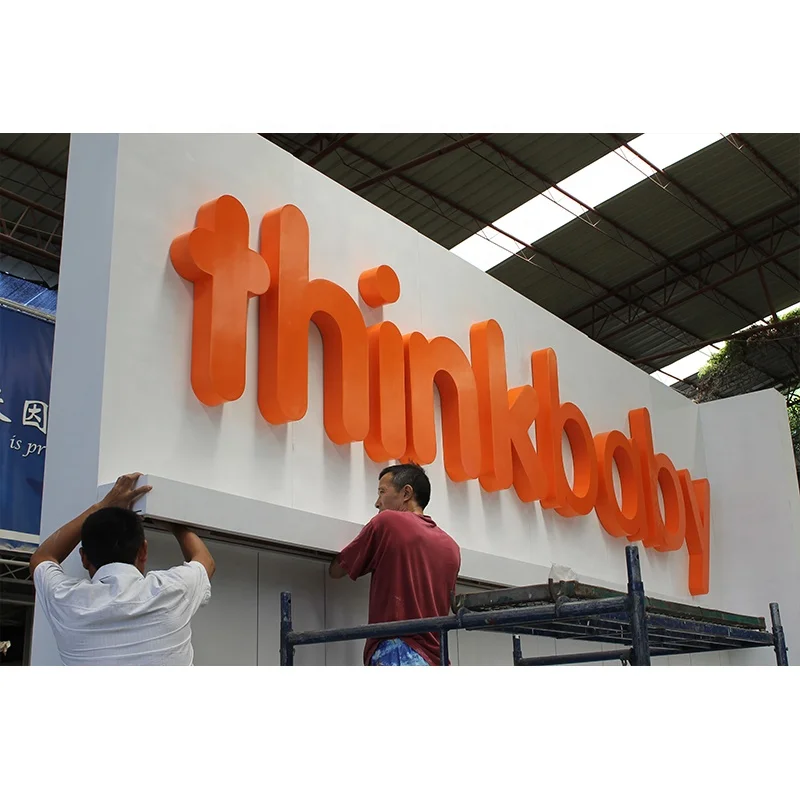 Brand Advertising With Bracket Wall Mounted Led 3D Box Round Moulding Logo  Light Sign