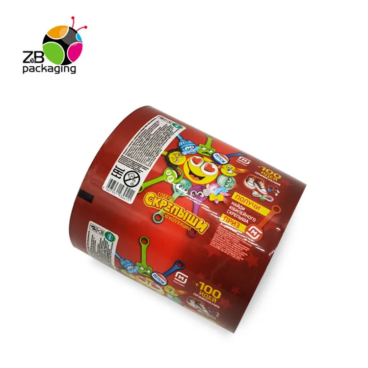 
Eco-friendly printed metallized candy sachet packaging film rolls / laminated plastic film roll 