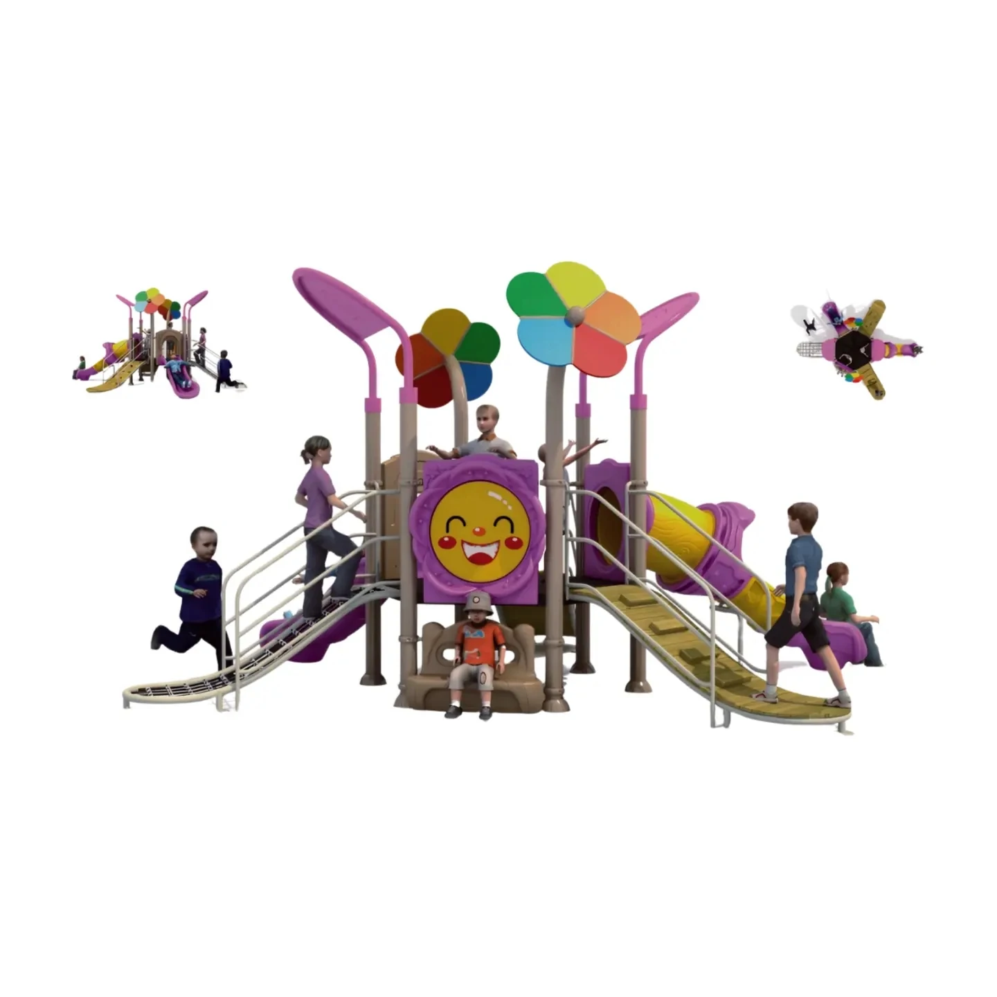 Factory Price Outdoor Large Playground PE Board Slide for Park Kids Play Games Park From China Leader