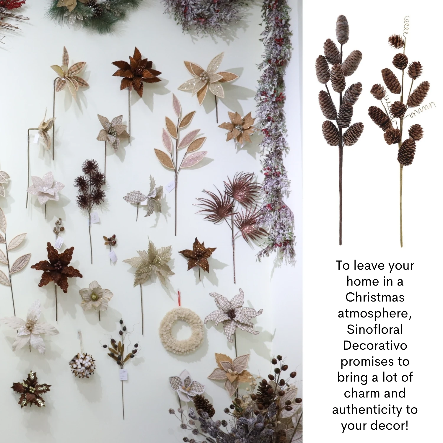 China Sinofloral Christmas Long Pinecone Picks Ornaments Diy Arrangements Xmas Tree Wreaths Decorations Pine Cone Picks Sprays