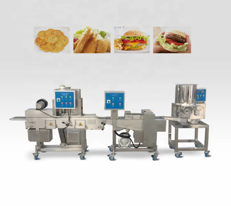 meet burger patty processing line automatic burger patty making line chicken meat nuggets line
