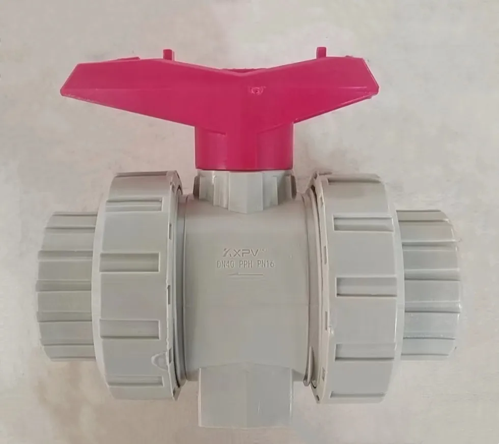 DN20 2 Way UPVC PVC True Union Plastic Ball Valve UPVC Double Union Ball Valve