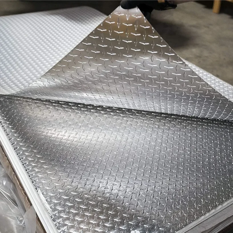 3015 3003  0.6mm Lumatread Embossed Diamond Aluminium Mirror Sheets