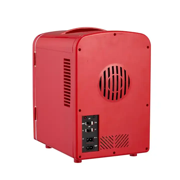 Portable Mini Fridge 4 Liter 6 Can Skincare Fridge Ac 120v Dc 12v Small Refrigerator Cooler And Warmer