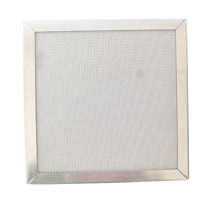 Factory custom 304 316l stainless steel square filter mesh multi-layer edge air tank particle dust oil mist filter mesh