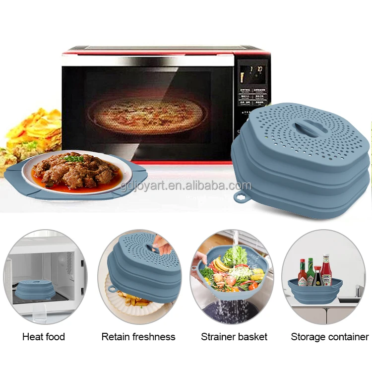 Cookware kitchen accessories Microwave Food Anti-Sputtering Cover Oven Oil Cap With Steam Vents Lid Food Splatter Guard