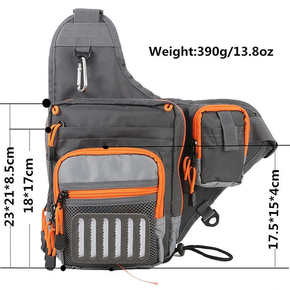 Fly Fishing Waist Pack Fly Fishing Sling Pack Adjustable Fishing Tackle Shoulder Bag (B07)