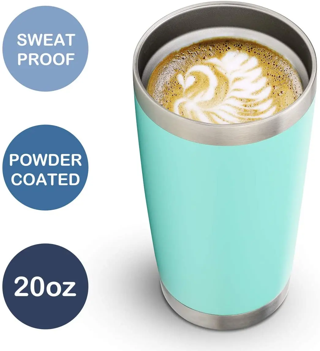 USA warehouse  powder coated 20oz modern double wall vacuum insulated stainless steel travel mug