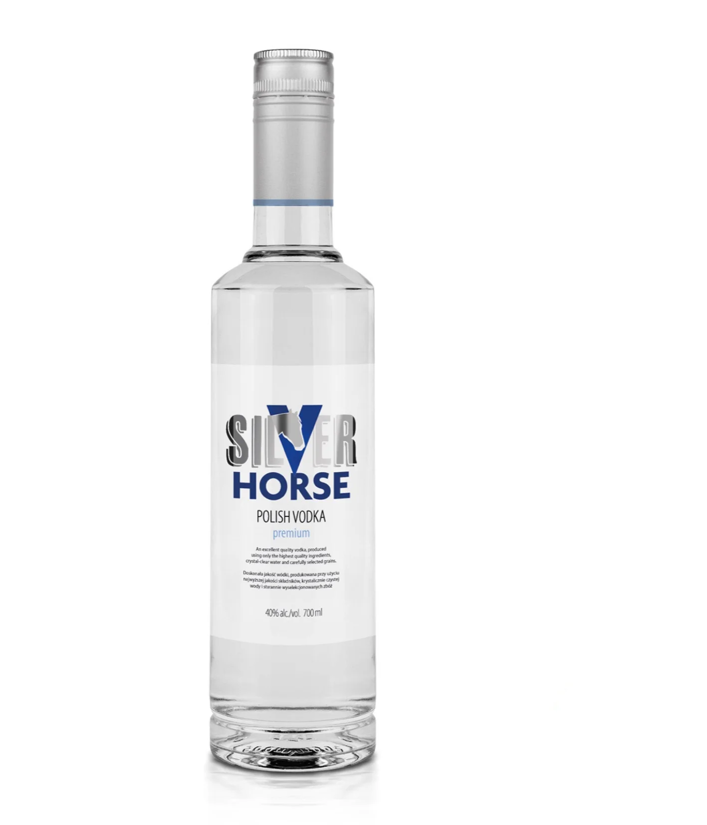 Polish Silver Horse vodka custom glass bottles packaged vodka flavours spirit brewing supplier