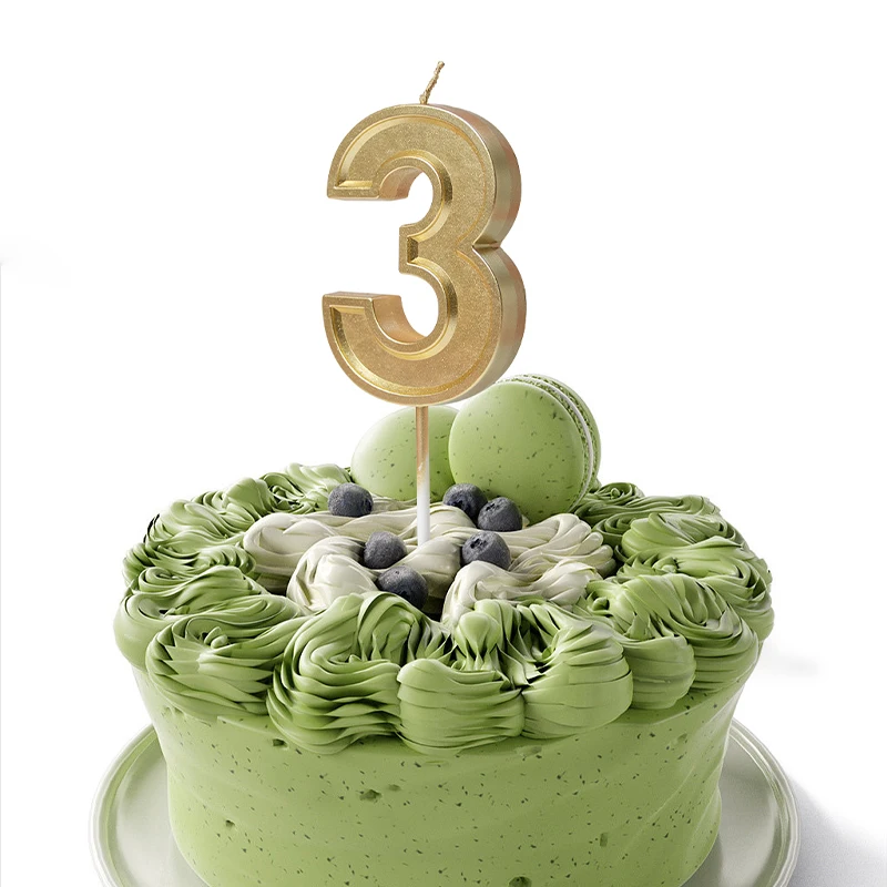 Wholesale Champagne Gold Birthday Candle Cake Decoration Birthday Candle In Bulk