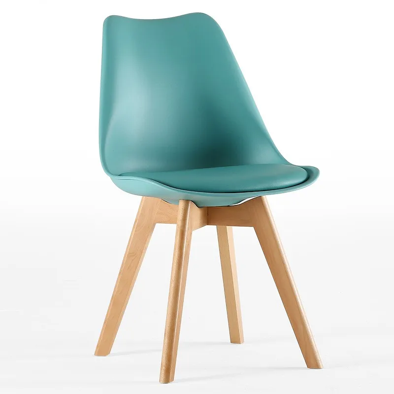 Modern High Quality Home Furniture TULIP Style Room Chairs Dining With Wood Legs Factory Direct Sale Plastic Tulip Chair