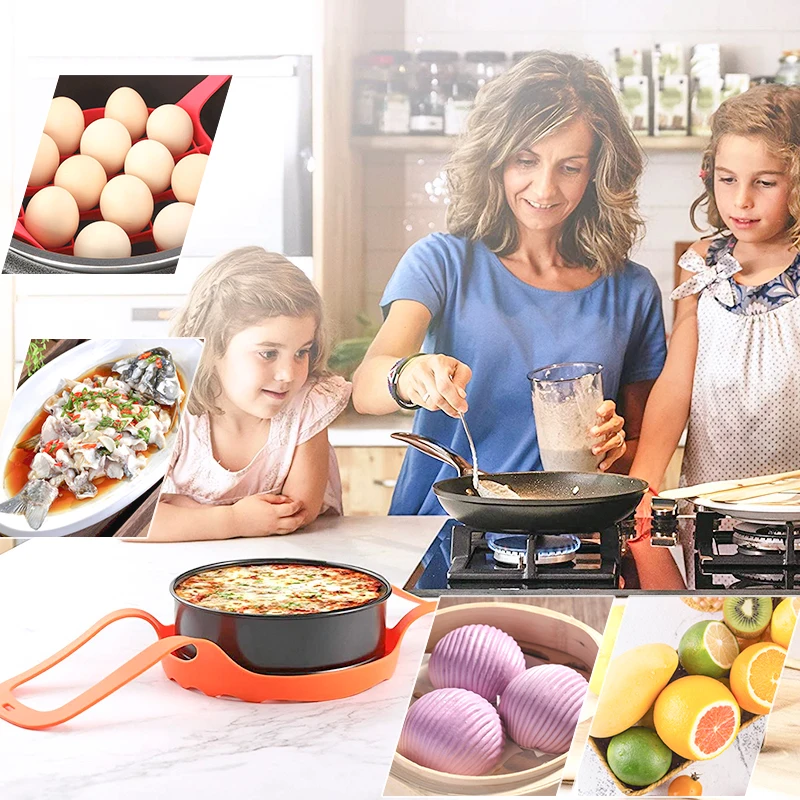 Pressure Cooker Lifter Pot Holder Egg Mold Silicone Bakeware Sling