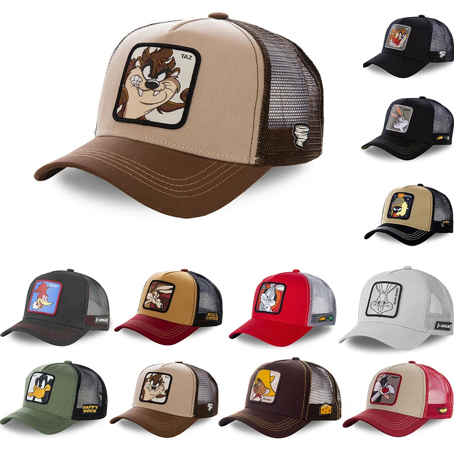 Wholesale 5 Panel Cartoon Trucker Cap Professional Custom Printing Embroidery Logo Mesh Premium Foam Trucker Hat