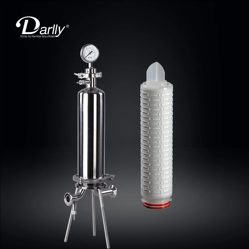 single or multi round sanitary liquid filter housings ultrahigh degree of polish