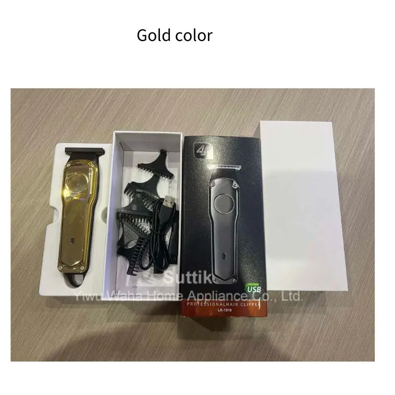 Suttik LK-1919 USB Rechargeable Barber Clippers Professional Hair Cutting Kit Cordless Hair Clipper Trimmer for Men Electric 5w