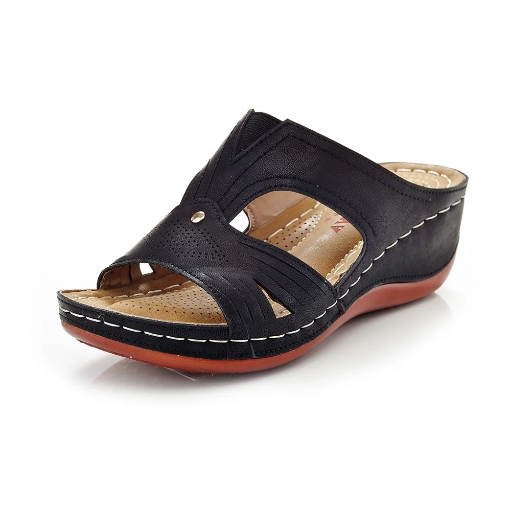 latest customized cheap OEM factory wedge women arch support comfort sandals