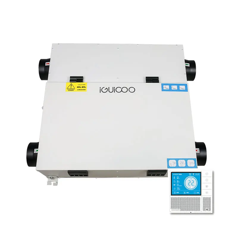 Brushless DC motor Home ventilation system ceiling mounted  energy recovery ventilation