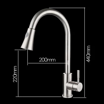  Stainless Steel SUS 304 Pull Down Out Kitchen Faucet with