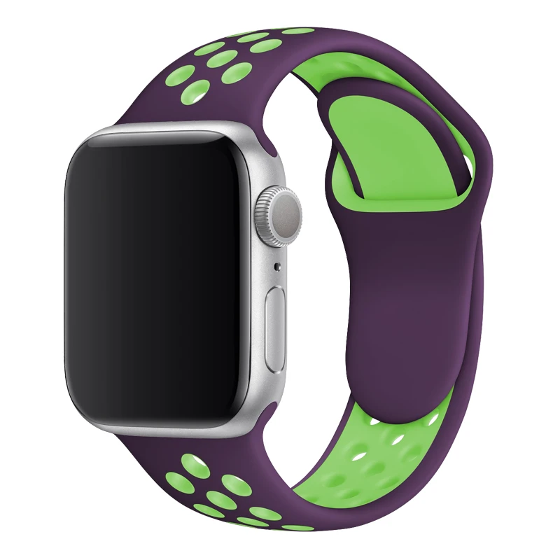  Силиконовый ремешок для Apple Watch band 44 мм/40 мм iWatch Band 38 42 Seriaes спортивный браслет часов 5 4 3 2