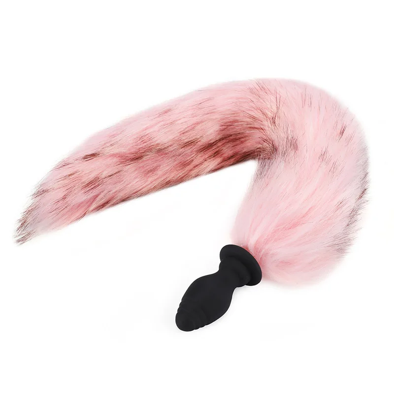 Hairy silicone vibrating fox anal plug can replace anal plug tail sex toys rear court masturbation lesbian sex toys role playing