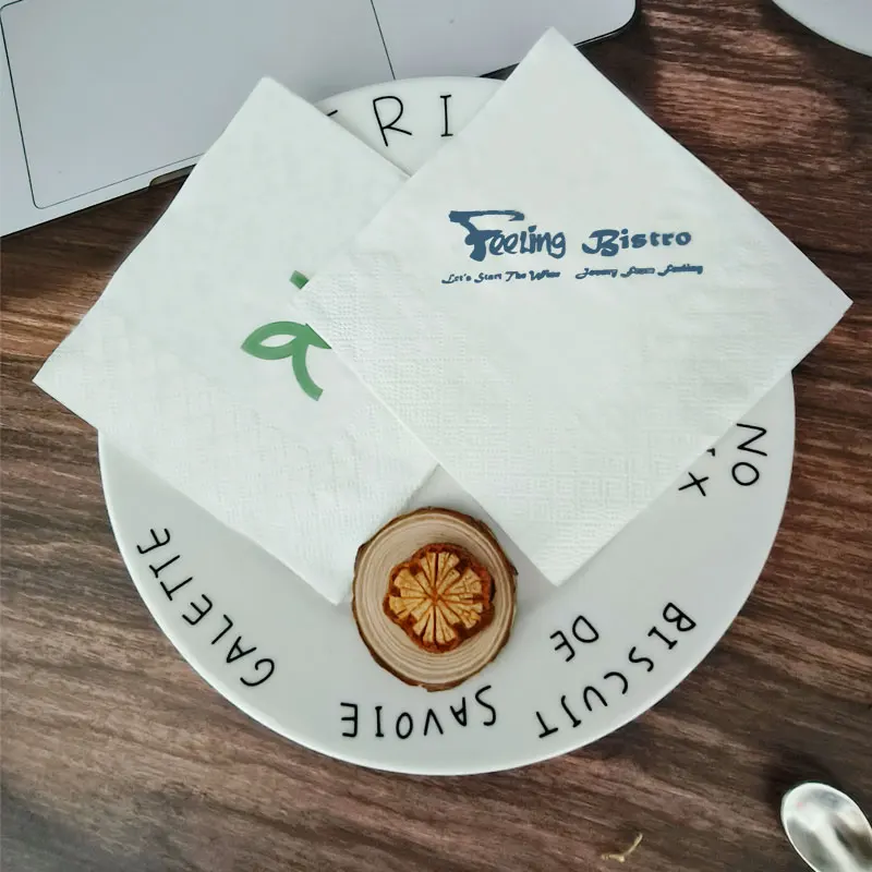 Printed Drinted Lunch 2ply Beverage Custom Disposable Paper Napkins With Logo Decorative Cocktail For Bar Dinner Party Paper