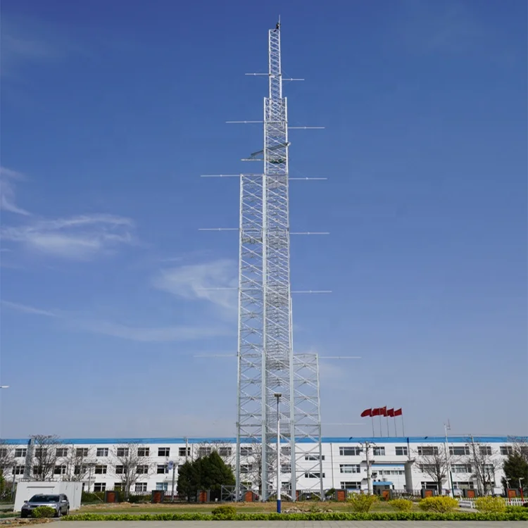 
Tv antenna tower communication tower spiral cable wind turbine mast tower 