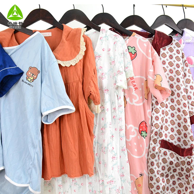 Transparent pajamas woman sexy night wear pajamas used clothes second hand clothes in japan